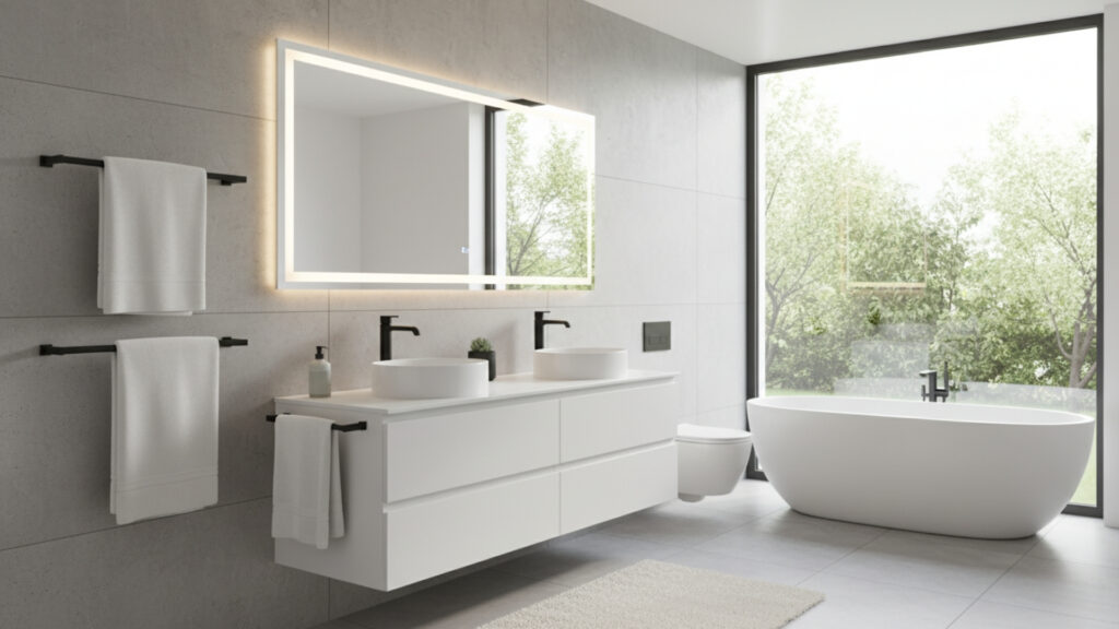 Wall-Mounted Towel Racks for a Clean, Modern Look