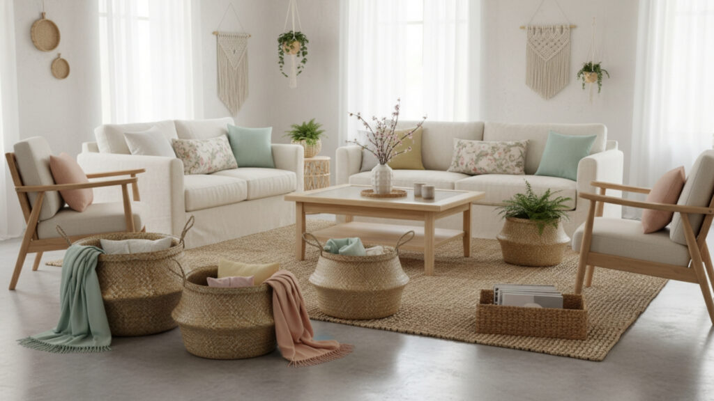 Woven Baskets Add Functional Storage and Natural Texture