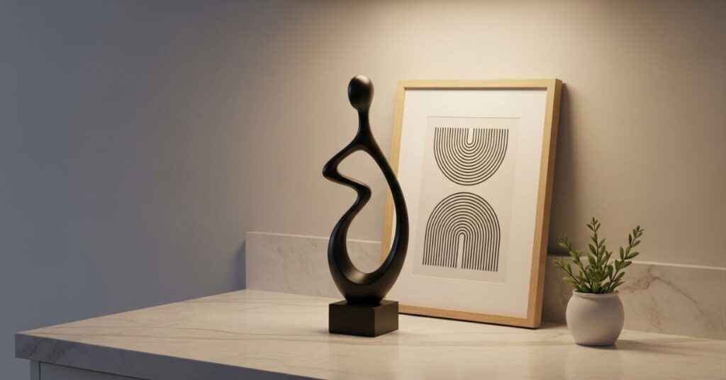 Artistic Touch with Sculptures or Frames