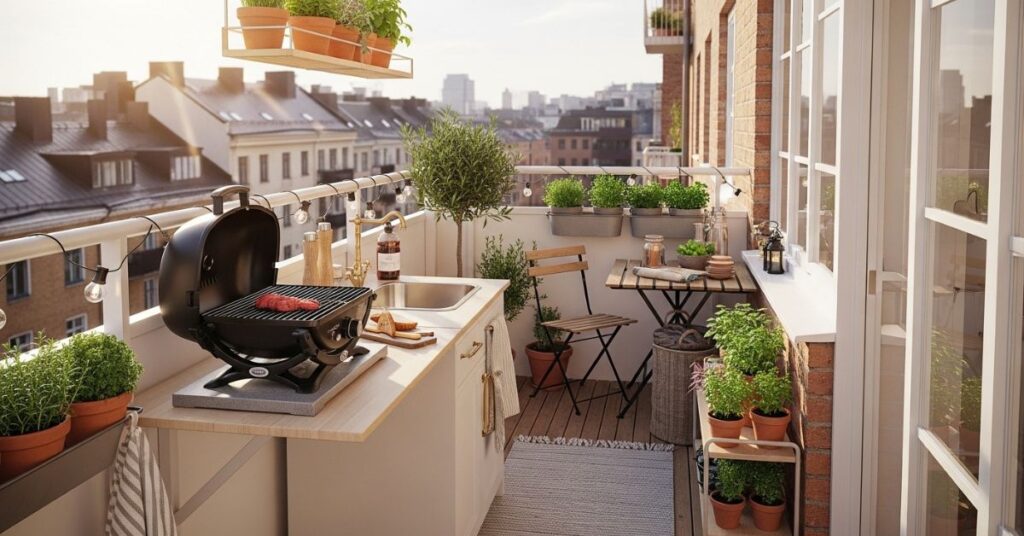 Balcony Outdoor Kitchen Idea