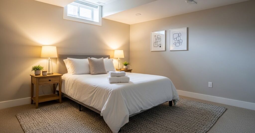 Basement Guest Bedroom Retreat
