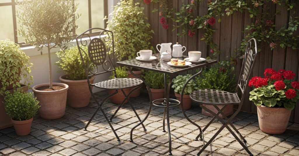 Bistro Table Setup for Compact Areas