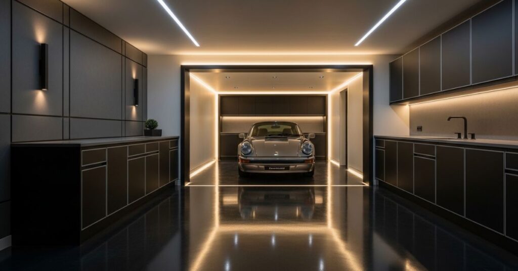 Black and Grey Luxury Garage Setup