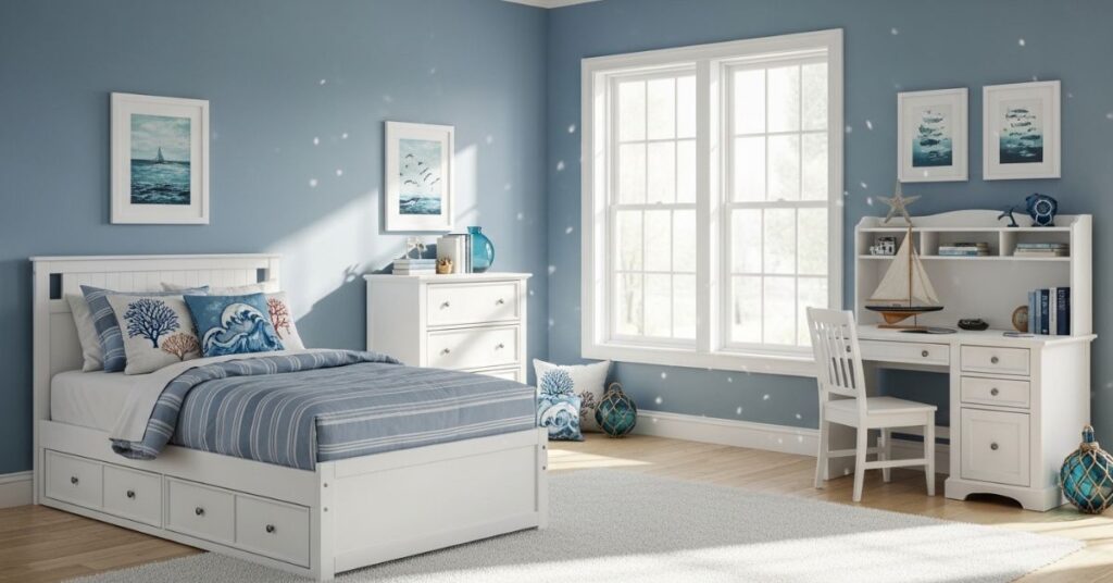 Blue-Themed Teen Boy Bedroom