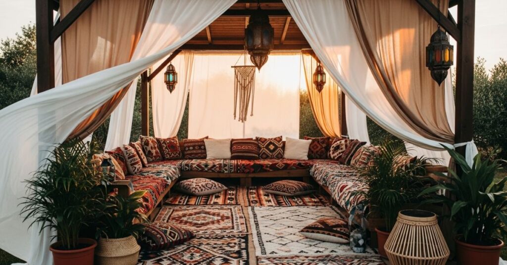 Boho Chic Fabric Gazebo