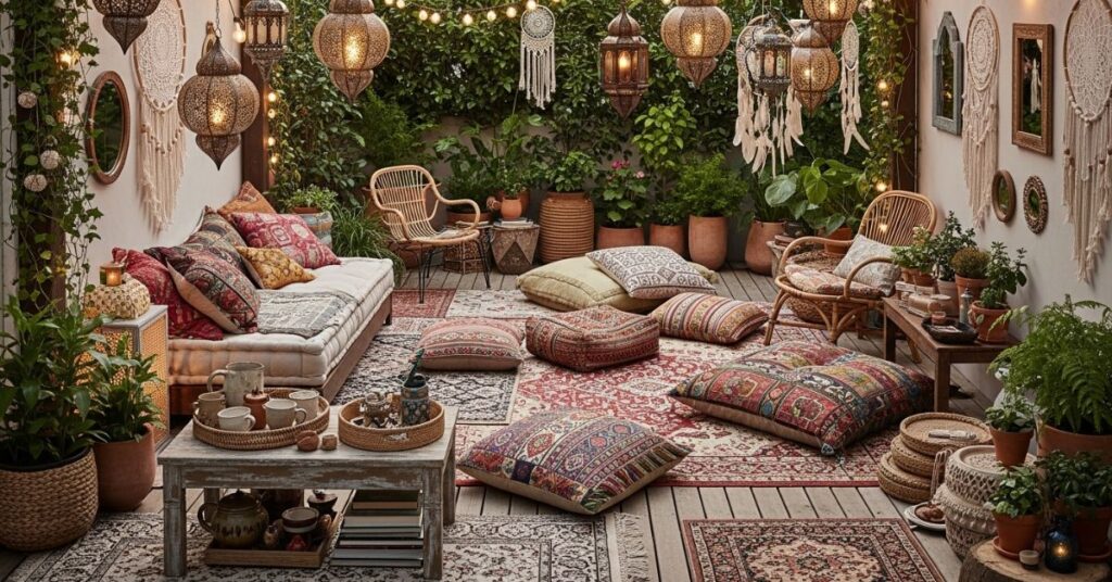 Boho-Inspired Patio Decor