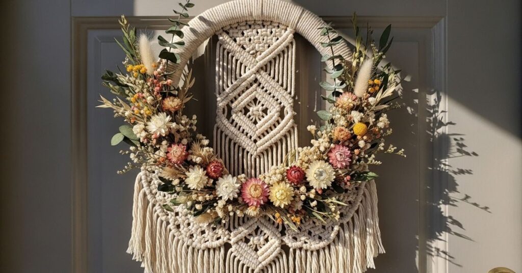 Boho Macrame Spring Wreath