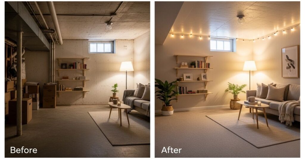 Budget-Friendly Basement Makeover