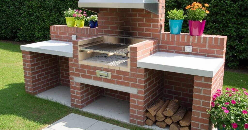 Budget-Friendly Brick BBQ Station