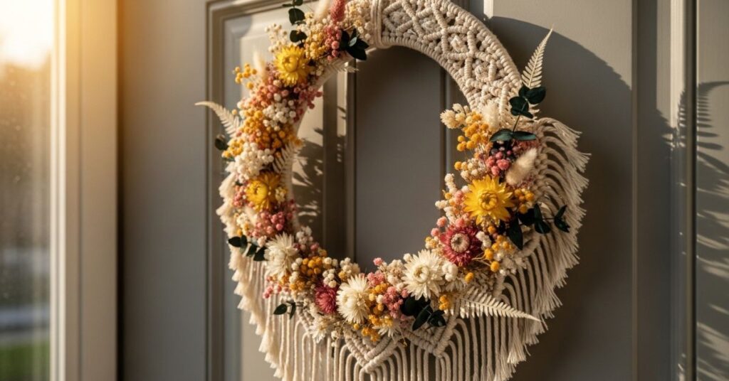 Butterfly Accent Whimsical Wreath