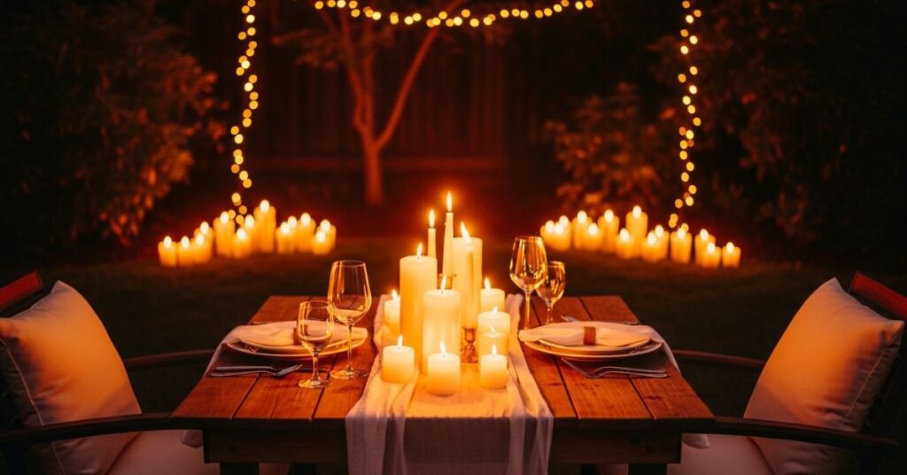 Candlelit Backyard Dinner Space