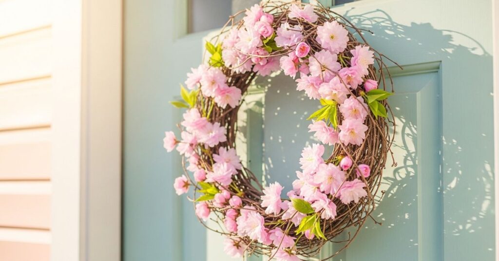 Cherry Blossom Inspired Soft Pink Wreath