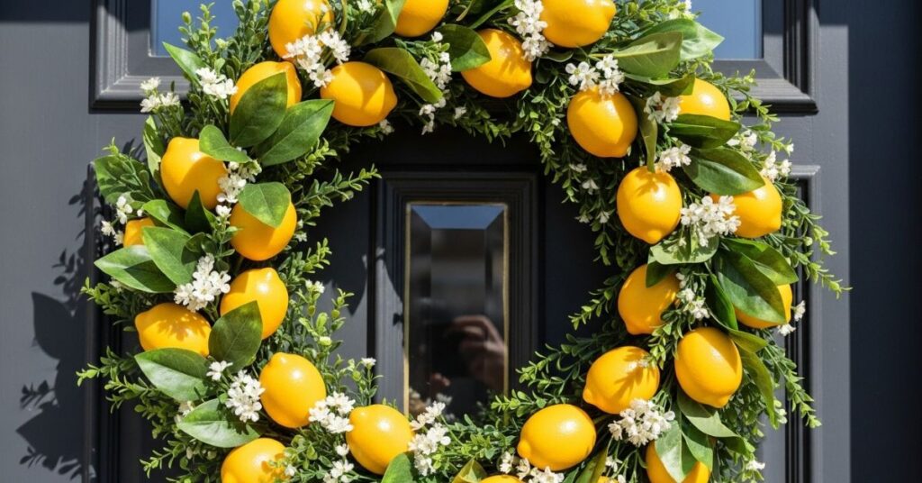 Citrus Lemon Fresh Spring Wreath