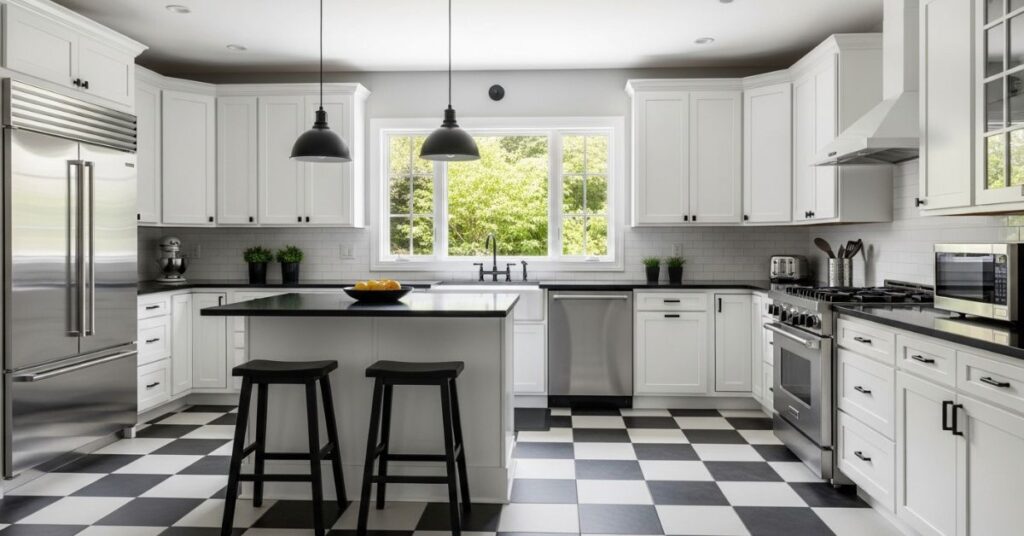 Classic Black and White Checkerboard Style