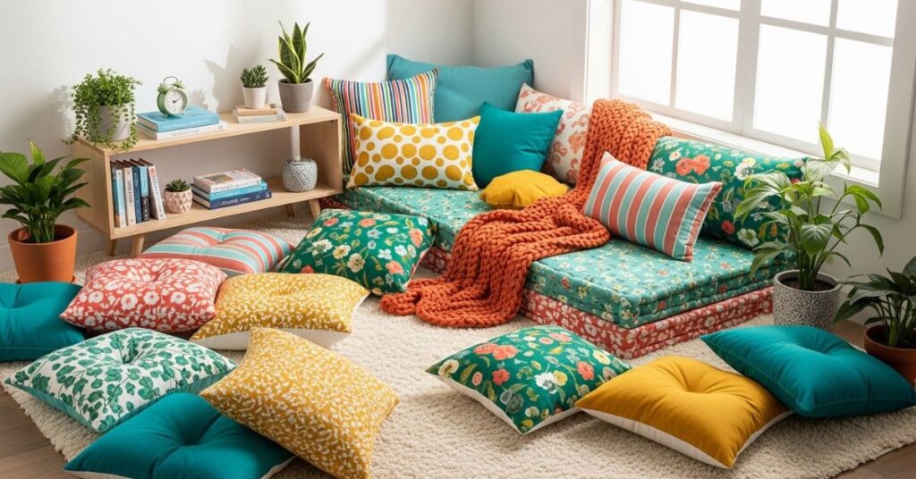 Colorful Cushion Reading Spaces