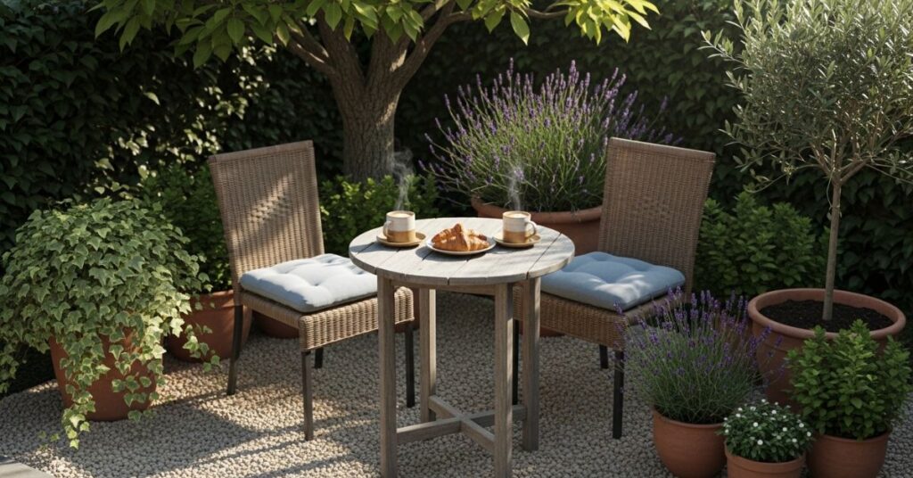 Compact Backyard Coffee Corner