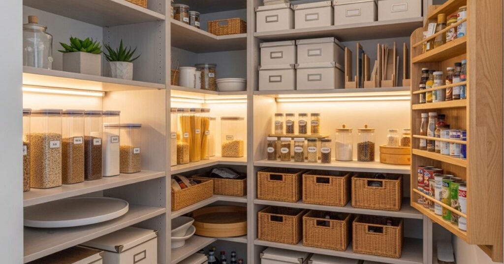 Compact Corner Pantry for Apartments