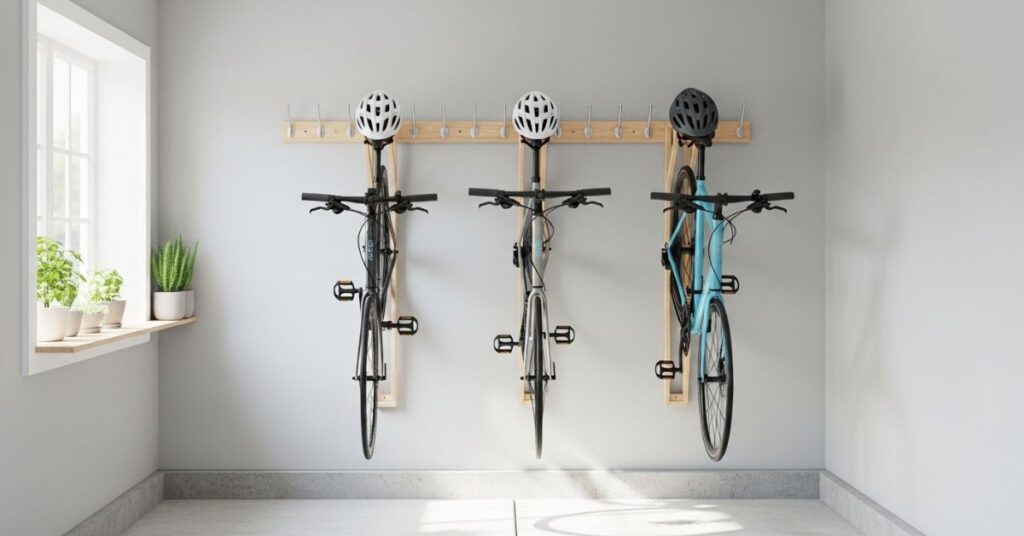 Compact Garage Bike Storage Solution