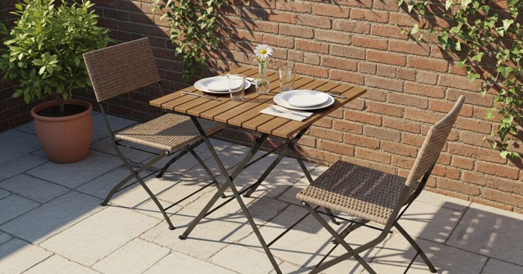 Compact Outdoor Dining Setup