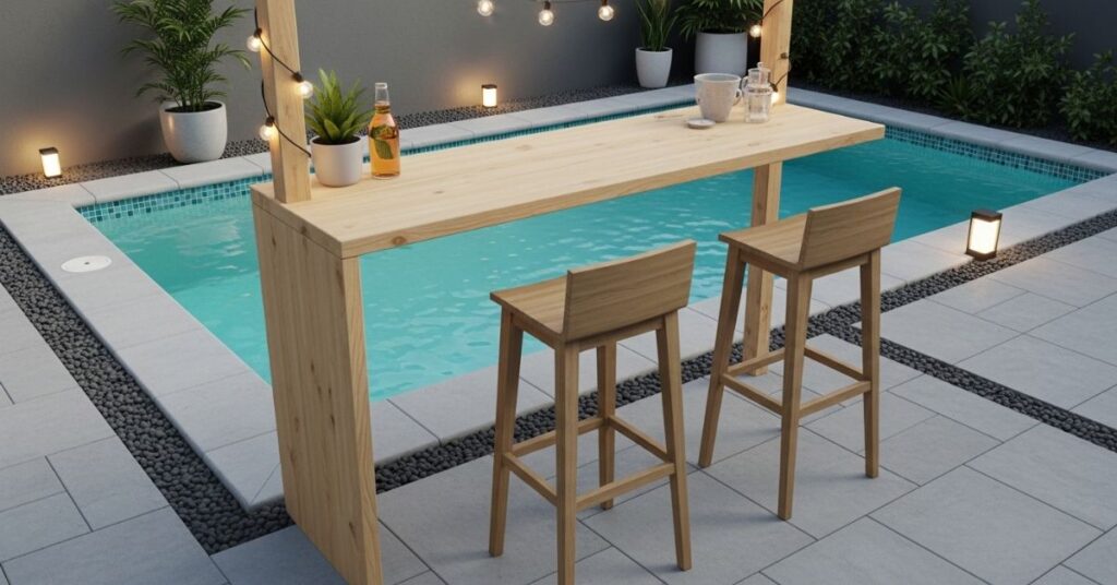 Compact Pool Bar for Small Spaces