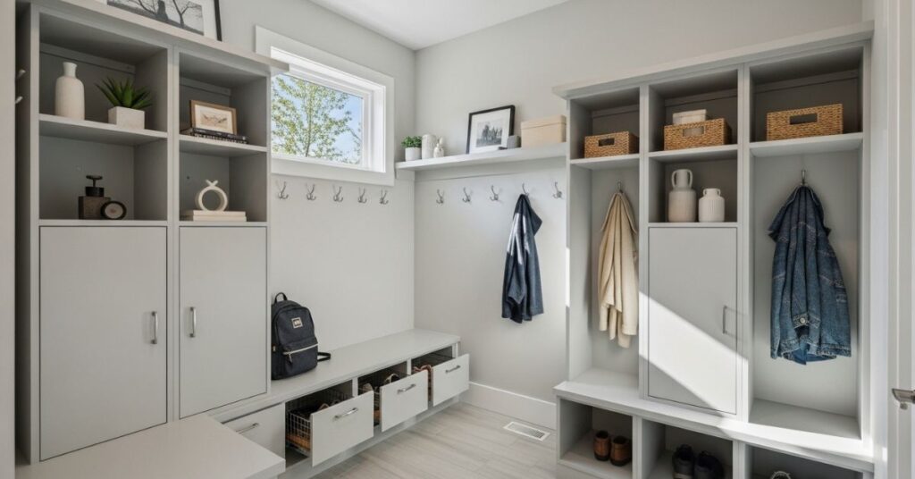 Corner Mudroom Locker Ideas for Tight Spaces