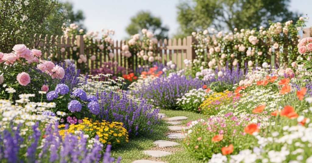 Cottage-Style Flower Garden