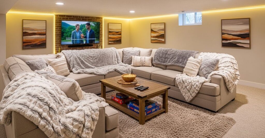Cozy Basement Family Room Ideas