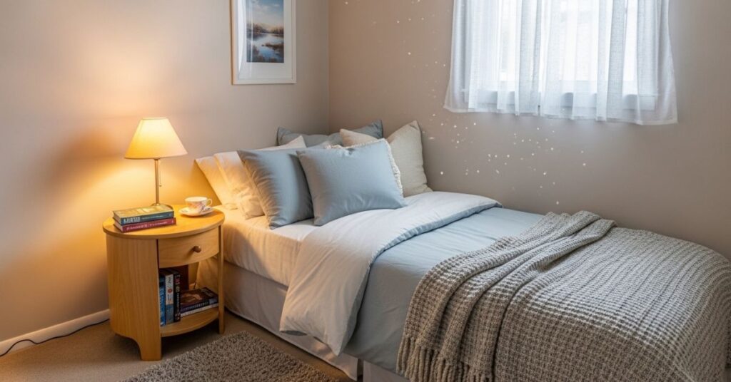 Cozy Corner Bed Layout for Tiny Rooms