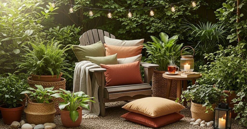 Cozy Garden Nook with Plants
