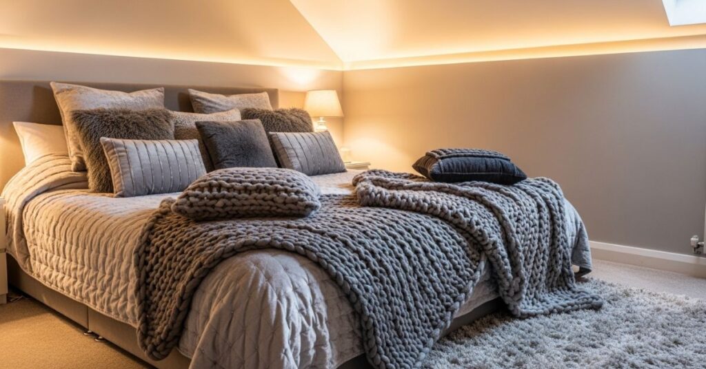 Cozy Gray Bedrooms with Plush Textures