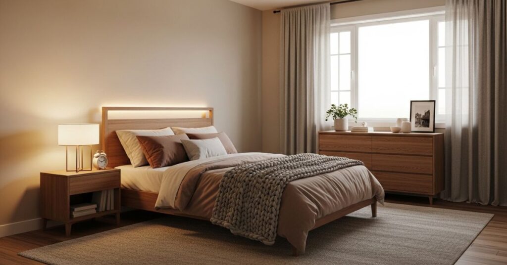 Cozy Neutral Tone Teen Bedroom