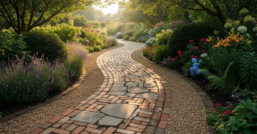 Curvy Paths with Mixed Materials