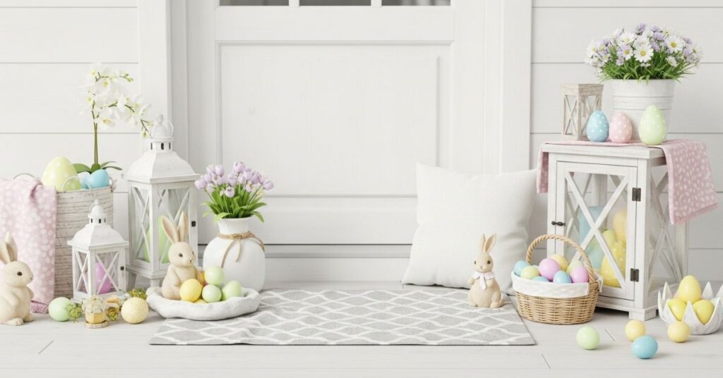 Easter-Inspired Porch with Subtle Decor Elements