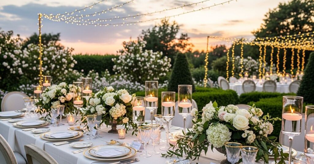 Elegant Outdoor Dinner Party Setup