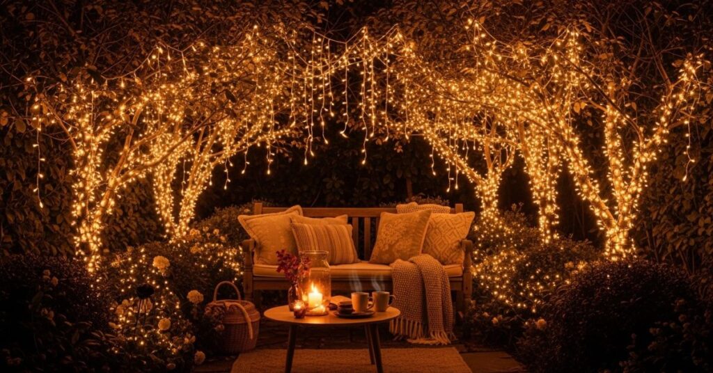 Fairy Light Garden Setup