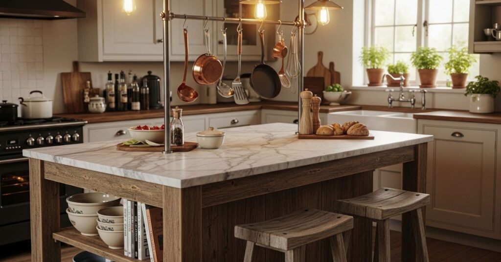 Farmhouse-Style Kitchen Islands