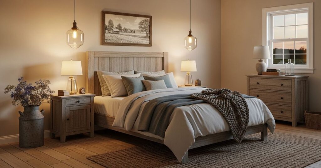 Farmhouse Style Lighting with Edison Bulbs