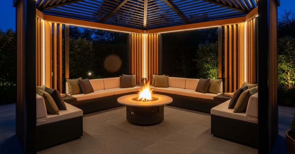 Fire Pit Center Gazebo
