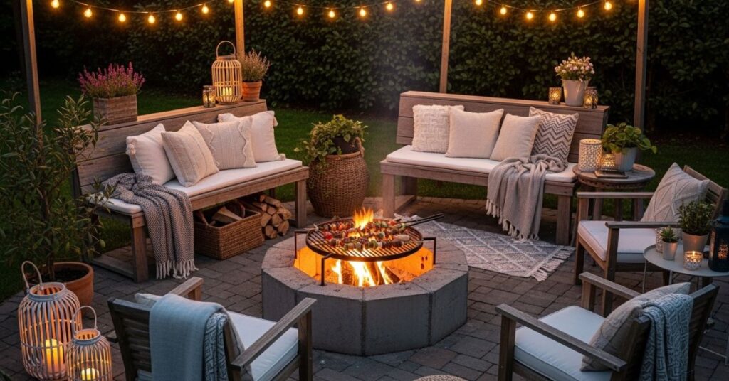 Fire Pit Cooking Area Kitchen Alternative