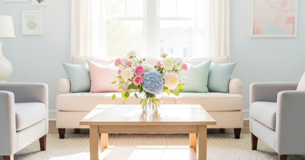 Floral Arrangement Coffee Table Decor