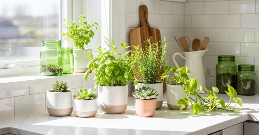 Fresh Greenery and Indoor Plants Display