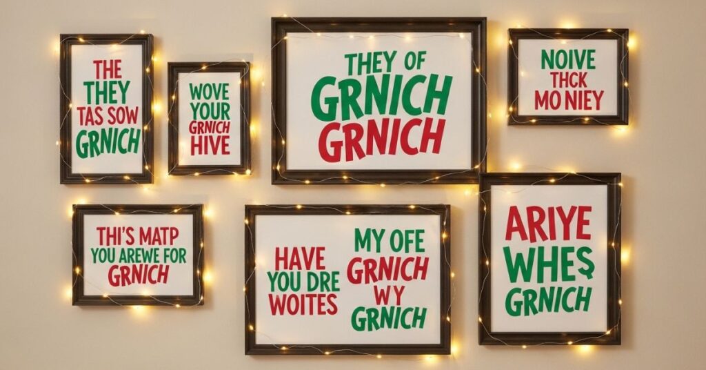 Funny Grinch Quote Wall Art Displays
