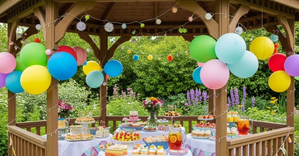 Garden Party Wooden Gazebo Setup