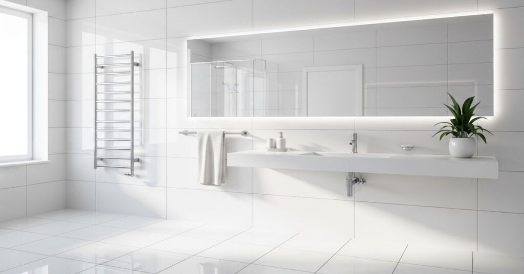 Glossy Tiles for a Bright and Reflective Bathroom