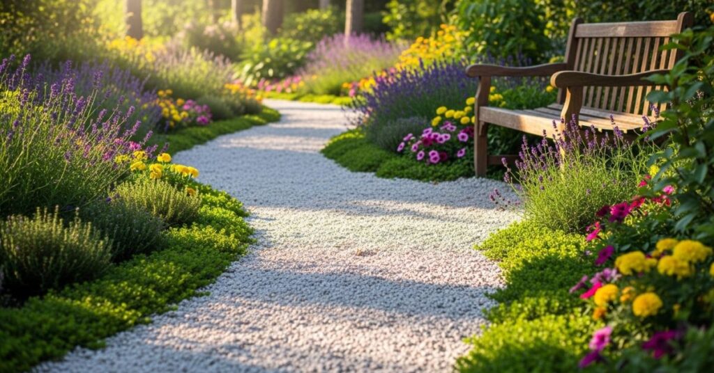 Gravel Paths with Bordering Plants