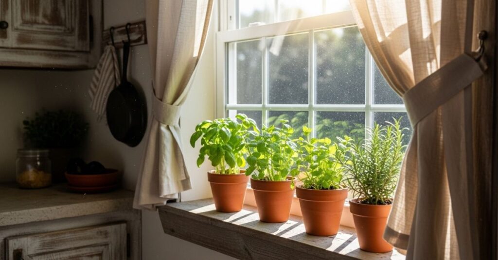Herb Gardens on Windowsills