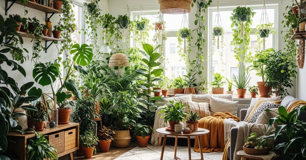Indoor Jungle Style Living Room Setup