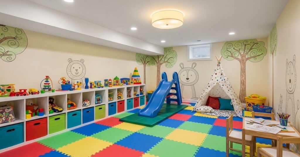 Kids' Play Area Basement Design