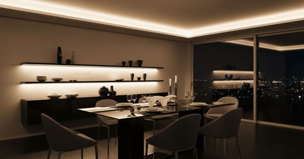 LED Strip Lighting for Dining Room Ambience