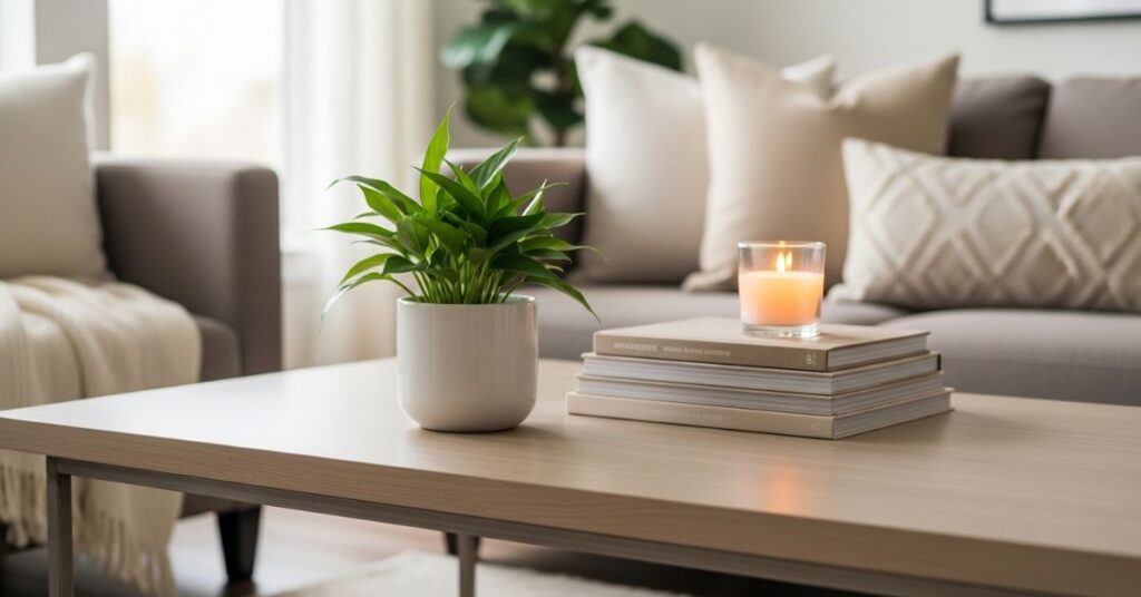 Living Room Coffee Table Plant Styling
